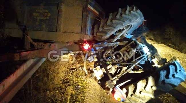 Geyve'de traktör devrildi: 1 ağır yaralı